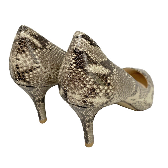 Cole Haan Grand OS Size 7.5M Faux Snakeskin Pumps Cream & Gray Career Shoes - Picture 6 of 12
